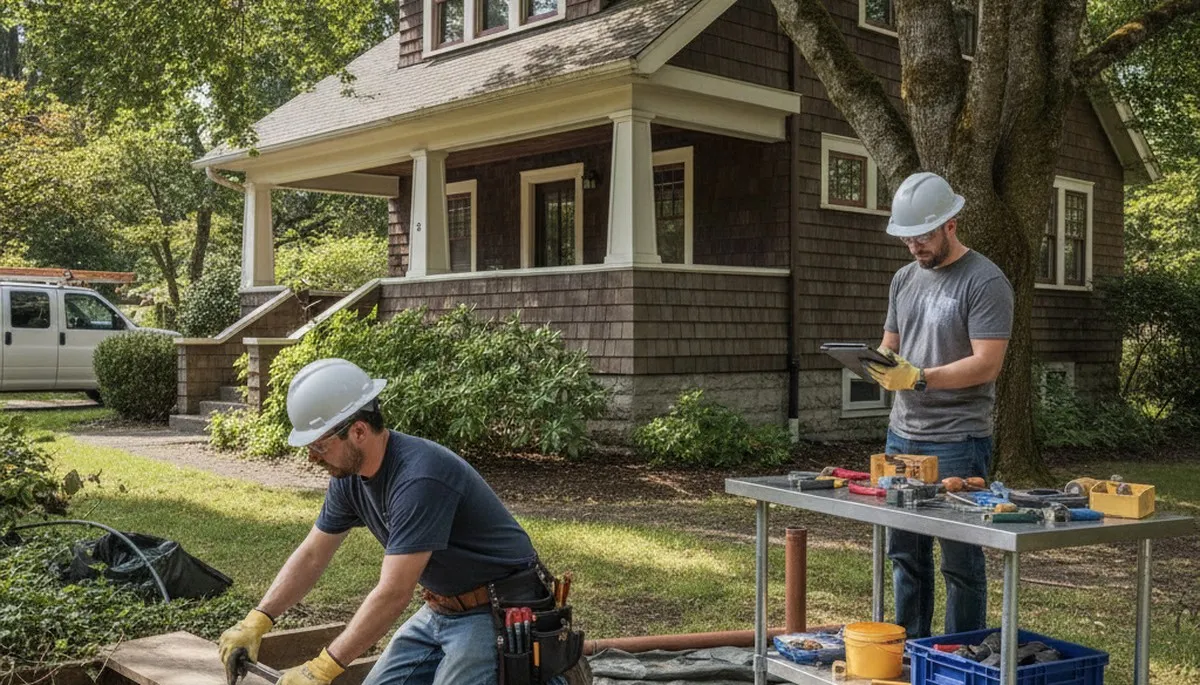 Plumber providing plumbing repair services in Vancouver, WA for a local home or business