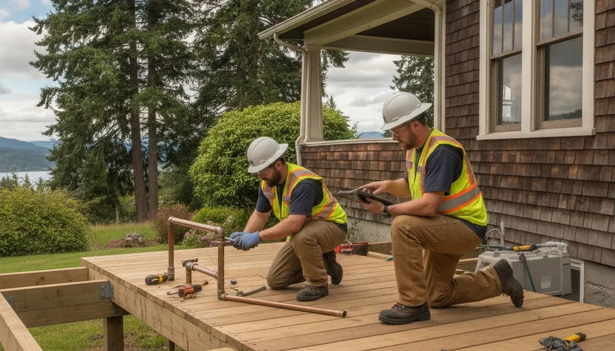 Plumber providing repair service in Vancouver, WA for a local plumbing business