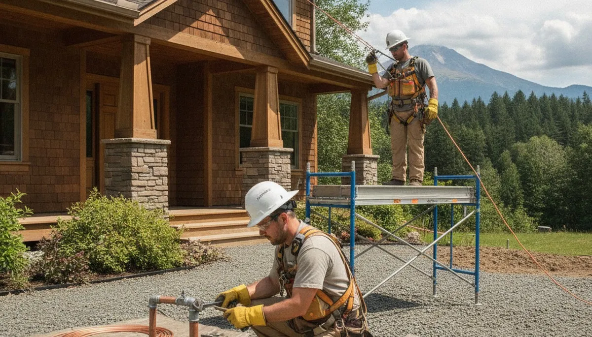 Plumber repairing a water leak in Vancouver, WA for plumbing repair service